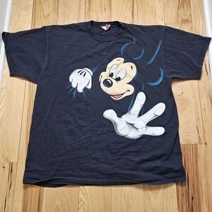 Mickey Mouse‎ Double Sided Big Face T Shirt OSFA Disney Designs VTG USA AOP